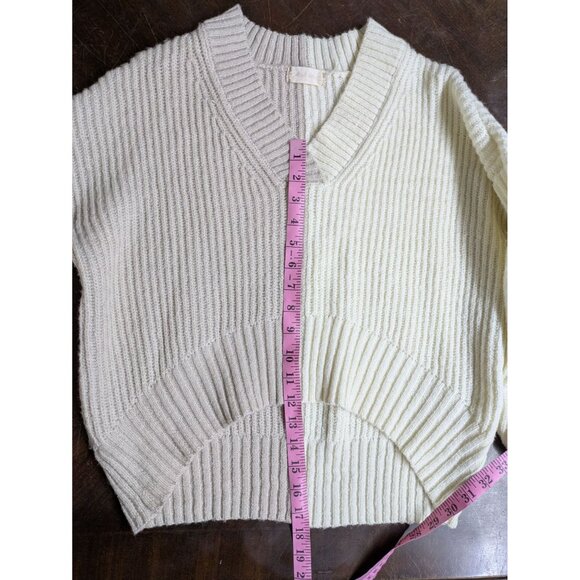 Altard State Women's Cream/Taupe High Low Long sleeve Sweater Size M - Picture 7 of 10